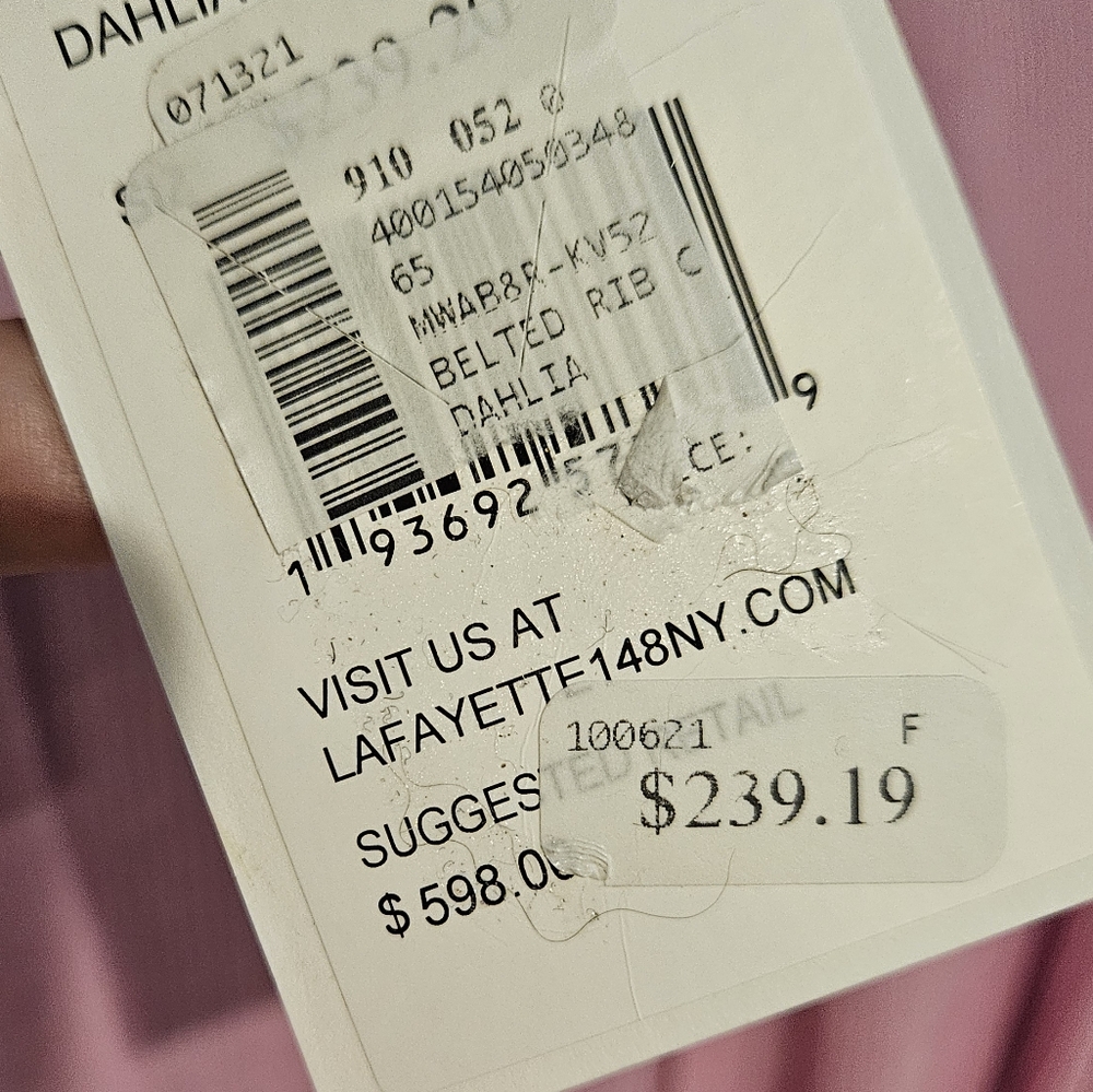 NEW! LAFAYETTE 148 NEW YORK Dahlia Belted Ribbed Knit Cardigan XS. - Picture 8 of 10